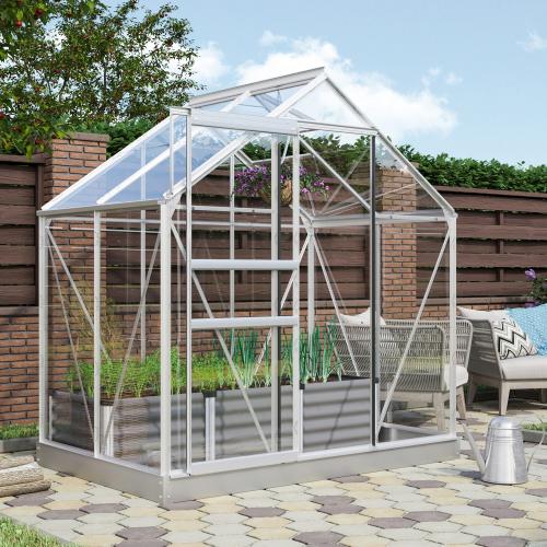 szklarnia VITAVIA VENUS 2500 szkło 3 mm srebrna