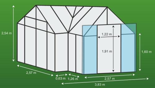 szklarnia VITAVIA SIRIUS szkło 3 mm czarna