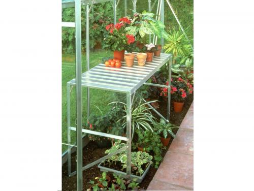 półka aluminiowa VITAVIA 120x52 cm pojedyncza półka srebrna