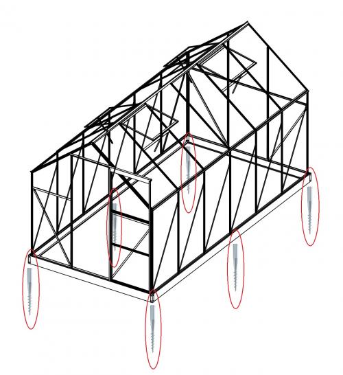 zestaw 4 śrub gruntowych (modele 6x4, 6x6, 2500, 3800)