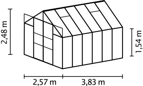 szklarnia VITAVIA URANUS 9900 PC 4 mm srebrna