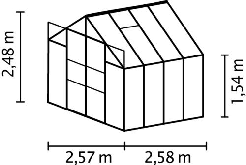 szklarnia VITAVIA URANUS 6700 PC 6 mm srebrna