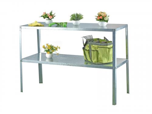 regał stalowy LANITPLAST 115x40 cm dwie półki srebrne GSD2
