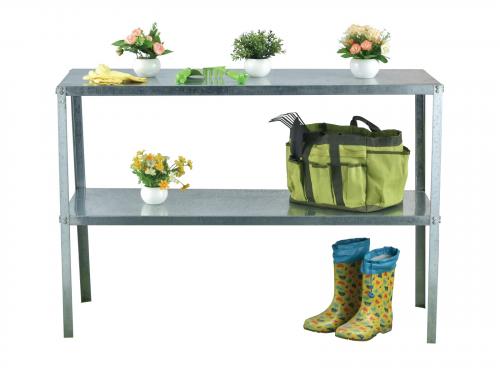 regał stalowy LANITPLAST 115x40 cm dwie półki srebrne GSD2