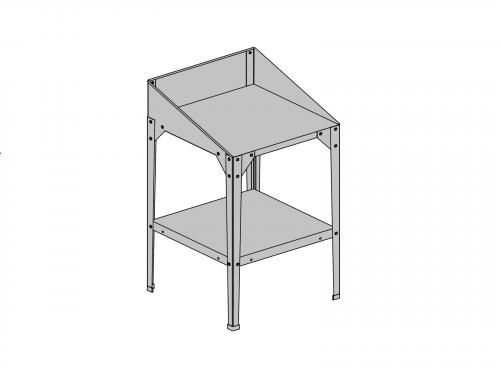 półka stalowa LANITPLAST 60x60x41/81 cm dwie półki srebrna GSE3