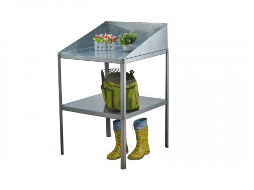 półka stalowa LANITPLAST 60x60x41/81 cm dwie półki srebrna GSE3