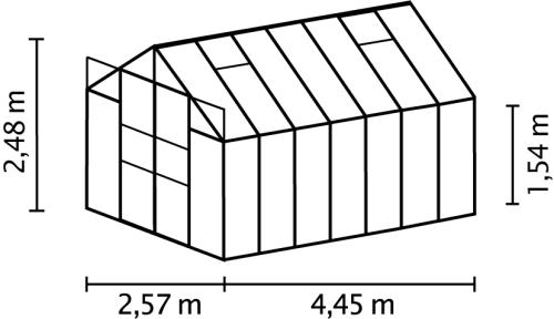 szklarnia VITAVIA URANUS 11500 PC 6 mm czarna