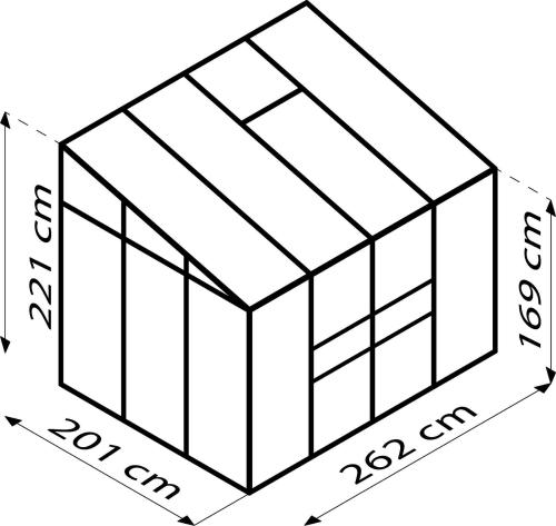 szklarnia VITAVIA IDA 5200 PC 4 mm czarna