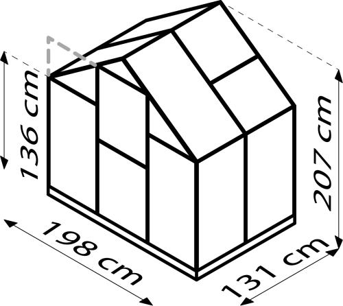 szklarnia VITAVIA TRITON 2500 PC 6 mm czarna