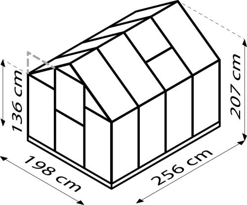 szklarnia VITAVIA TRITON 5000 PC 6 mm czarna