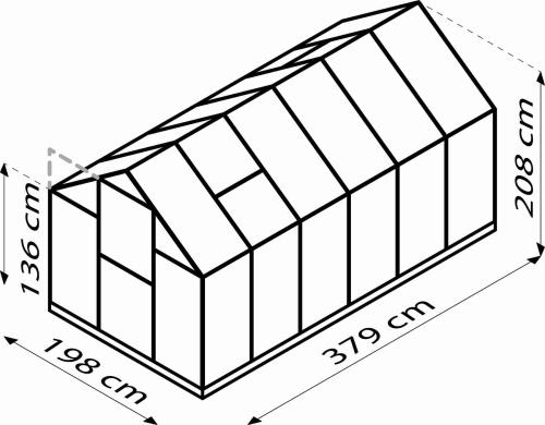 szklarnia VITAVIA TRITON 7500 PC 4 mm srebrna