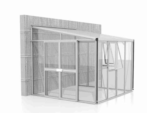 szklarnia VITAVIA ATHENA 7000 szkło 3 mm + PC 10 mm srebrna