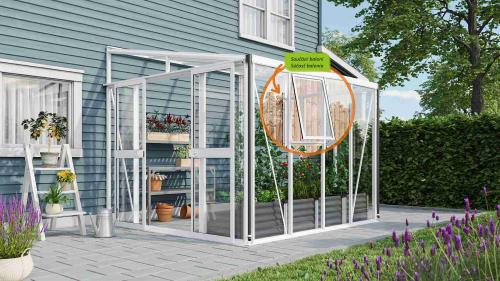 szklarnia VITAVIA ATHENA 7000 szkło 3 mm + PC 10 mm biała