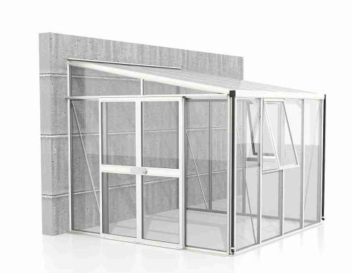 szklarnia VITAVIA ATHENA 7000 szkło 3 mm + PC 10 mm biała