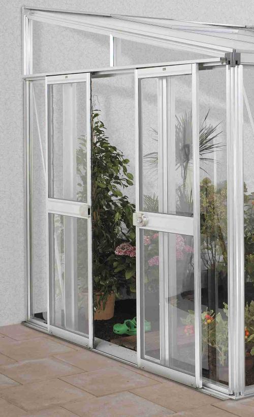 szklarnia VITAVIA ATHENA 8600 szkło 3 mm + PC 10 mm srebrna