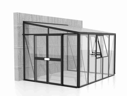szklarnia VITAVIA ATHENA 8600 szkło 3 mm + PC 10 mm czarna
