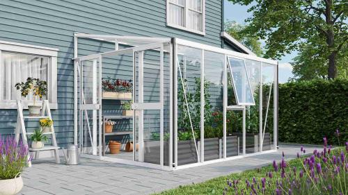 szklarnia VITAVIA ATHENA 8600 szkło 3 mm + PC 10 mm biała