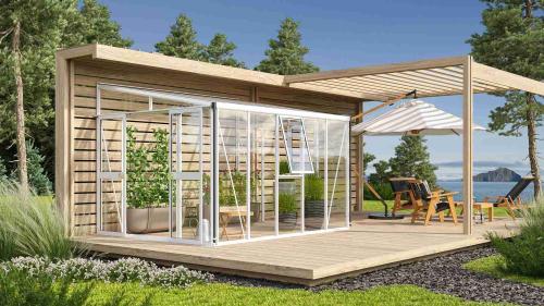 szklarnia VITAVIA ATHENA 8600 szkło 3 mm + PC 10 mm biała