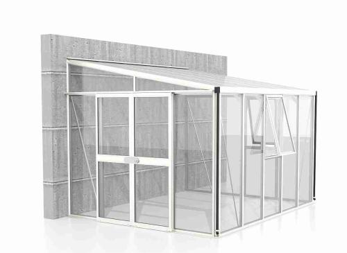 szklarnia VITAVIA ATHENA 8600 szkło 3 mm + PC 10 mm biała