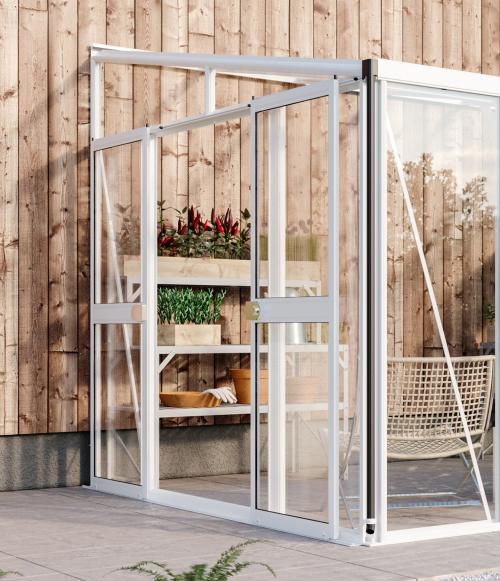 szklarnia VITAVIA ATHENA 8600 szkło 3 mm + PC 10 mm biała