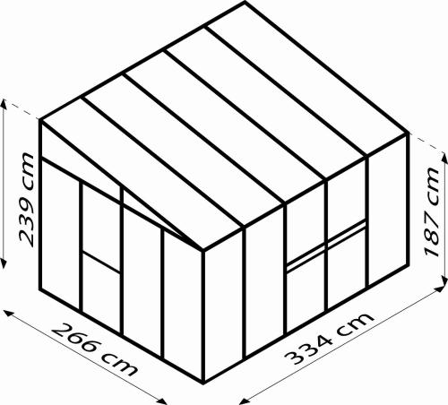 szklarnia VITAVIA ATHENA 8600 szkło 3 mm + PC 10 mm biała