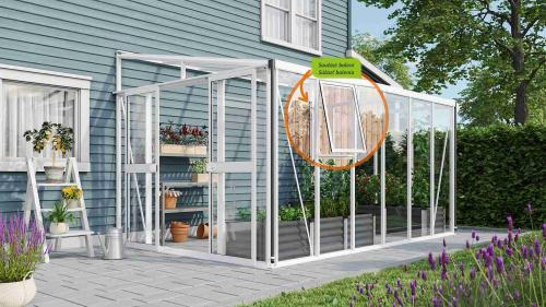 szklarnia VITAVIA ATHENA 10200 szkło 3 mm + PC 10 mm biała