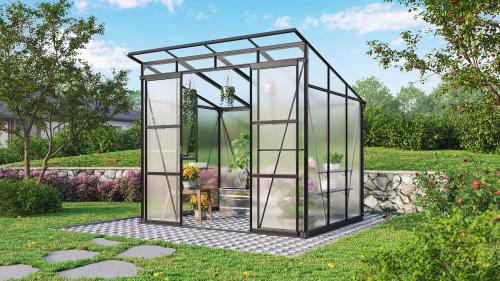 szklarnia VITAVIA PLAYA 5900 PC 6 mm czarna