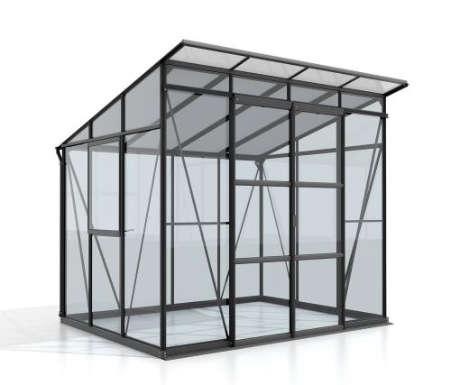 szklarnia VITAVIA PLAYA 5900 szkło 3 mm + PC 6 mm czarna