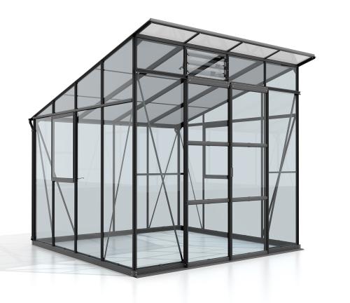 szklarnia VITAVIA PLAYA 7600 szkło 3 mm + PC 6 mm czarna