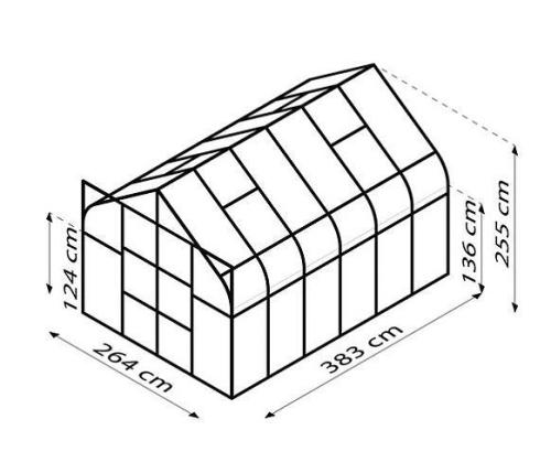 szklarnia VITAVIA DIANA 9900 PC 4 mm czarna