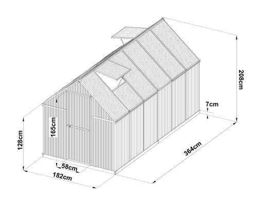 szklarnia LANITPLAST SARANA 6x12 PC 4 mm czarna