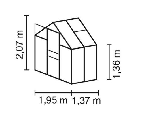 szklarnia VITAVIA APOLLO 2500 PC 4 mm czarna