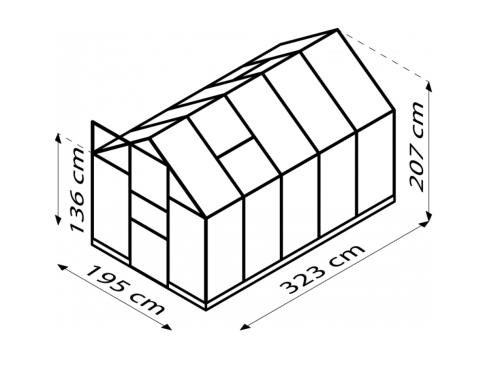 szklarnia VITAVIA APOLLO 6200 PC 4 mm srebrna