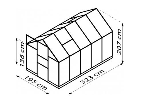 szklarnia VITAVIA APOLLO 6200 PC 6 mm srebrna