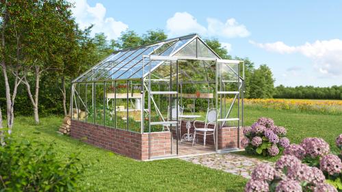 szklarnia VITAVIA CASSANDRA 11500 szkło 3 mm srebrna