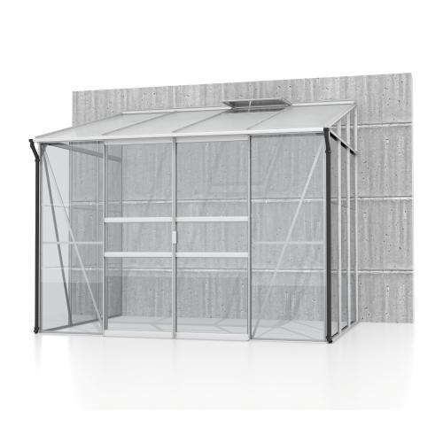 szklarnia VITAVIA IDA 5200 szkło 3 mm + PC 6 mm srebrna