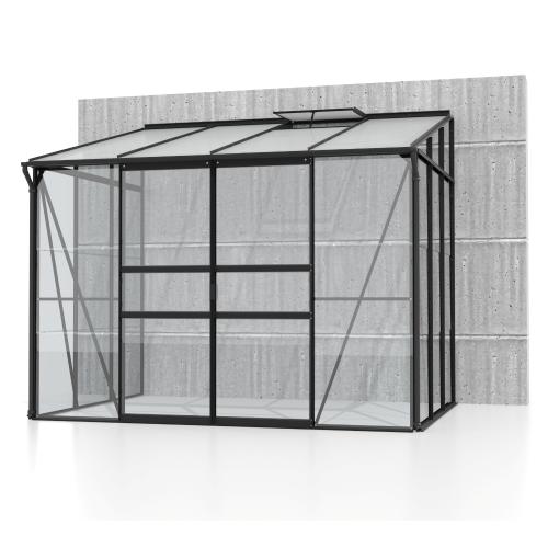 szklarnia VITAVIA IDA 5200 szkło 3 mm + PC 6 mm czarna