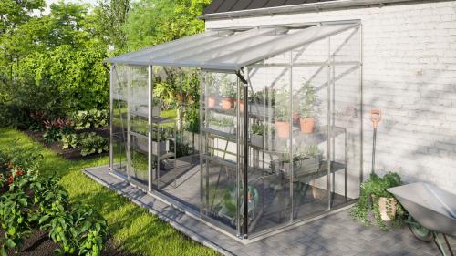 szklarnia VITAVIA IDA 6500 szkło 3 mm + PC 6 mm srebrna