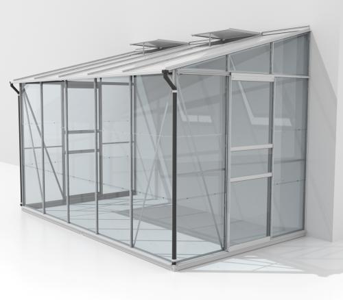 szklarnia VITAVIA IDA 6500 szkło 3 mm + PC 6 mm srebrna