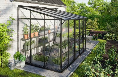 szklarnia VITAVIA IDA 6500 szkło 3 mm + PC 6 mm czarna